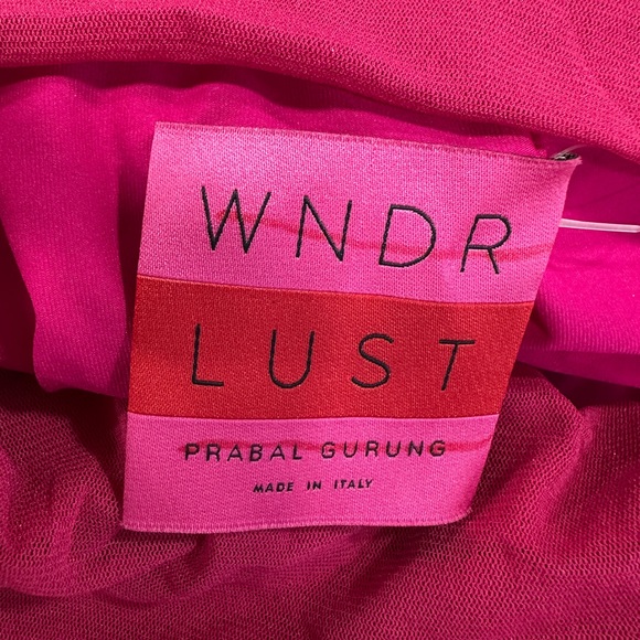 PRABAL GURUNG Wndrlust Adina Ruched Midi-dress In Fuchsia Size Medium $895 - Picture 9 of 9